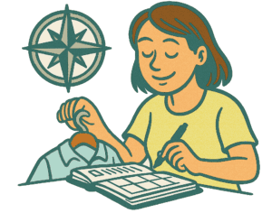 use the planner as a compass